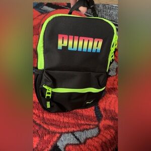 PUMA Black and Bright Yellow Backpack